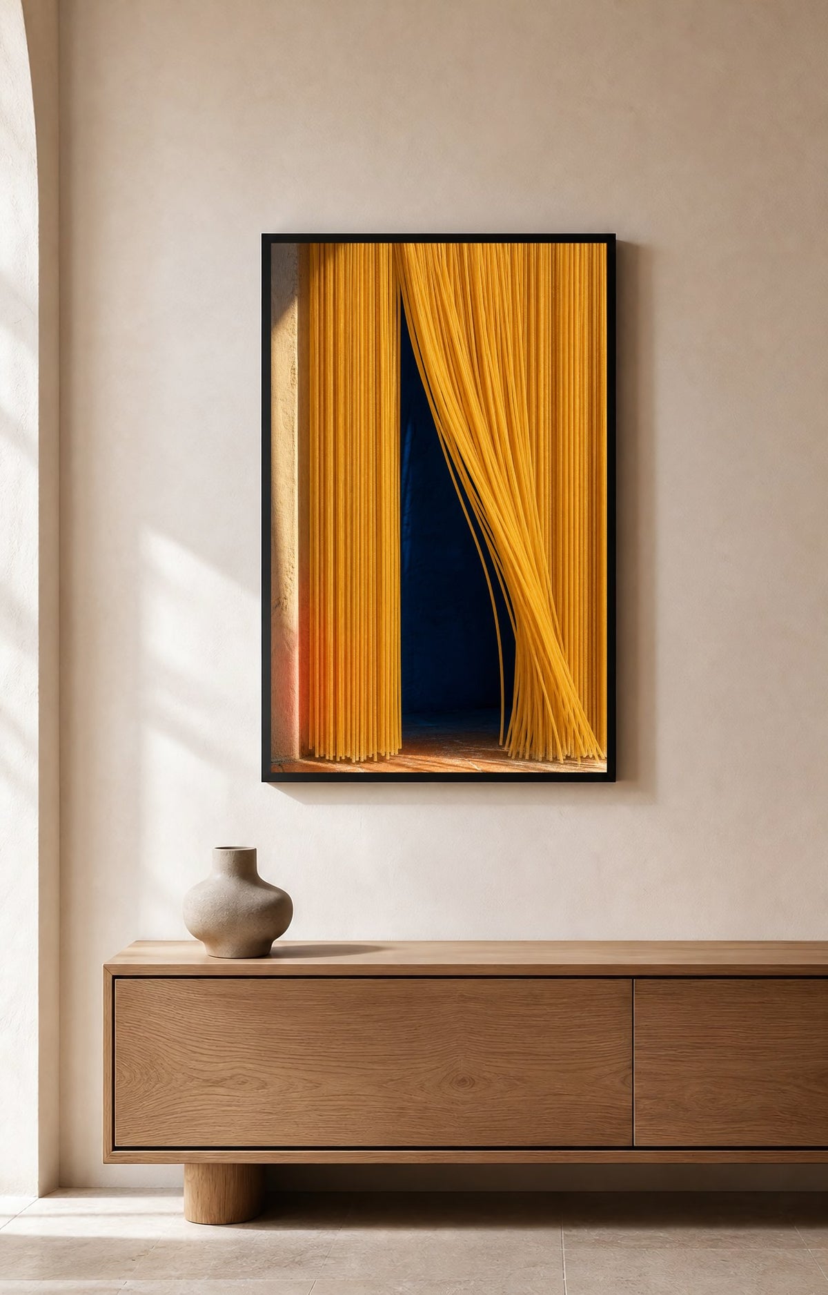Pasta Curtain Wall Art Print