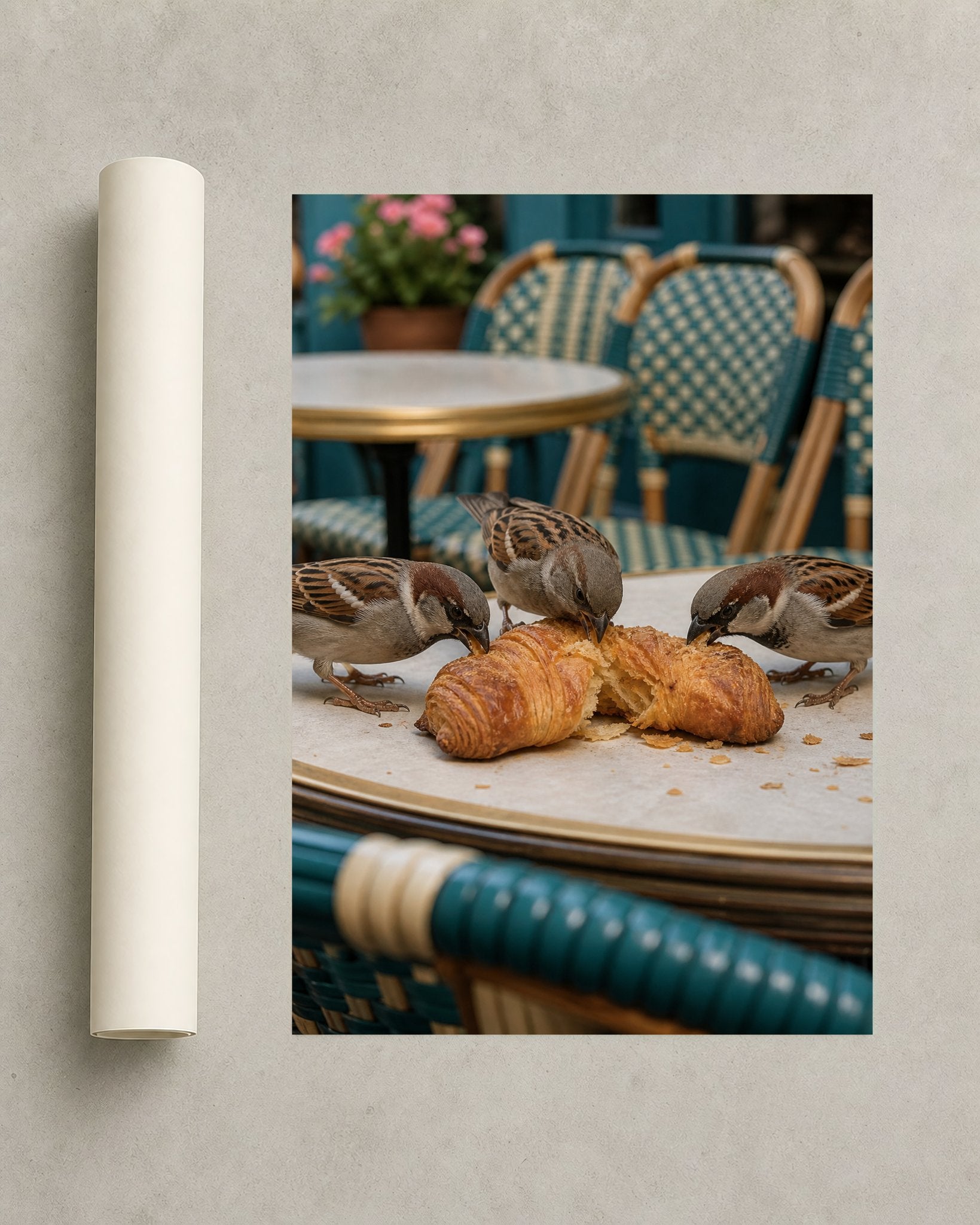 Croissant Committee Sparrow Wall Art - Wall Art Print