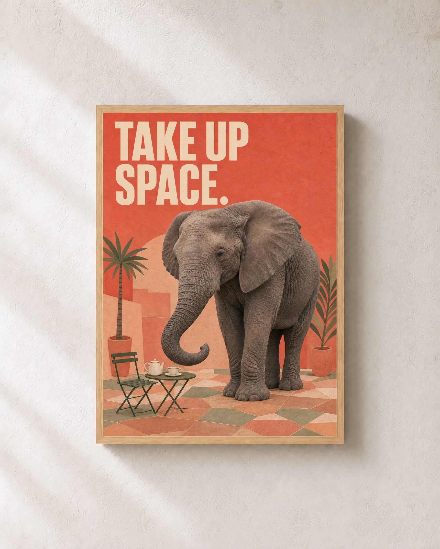 Take Up Space Elephant Art Print