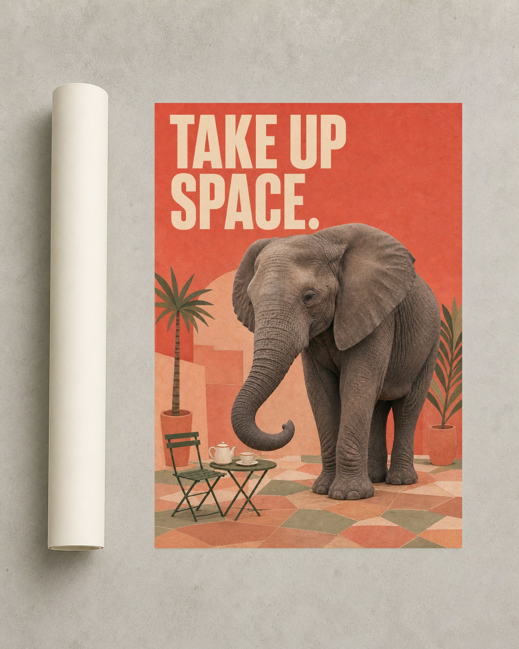 Take Up Space Elephant Art Print