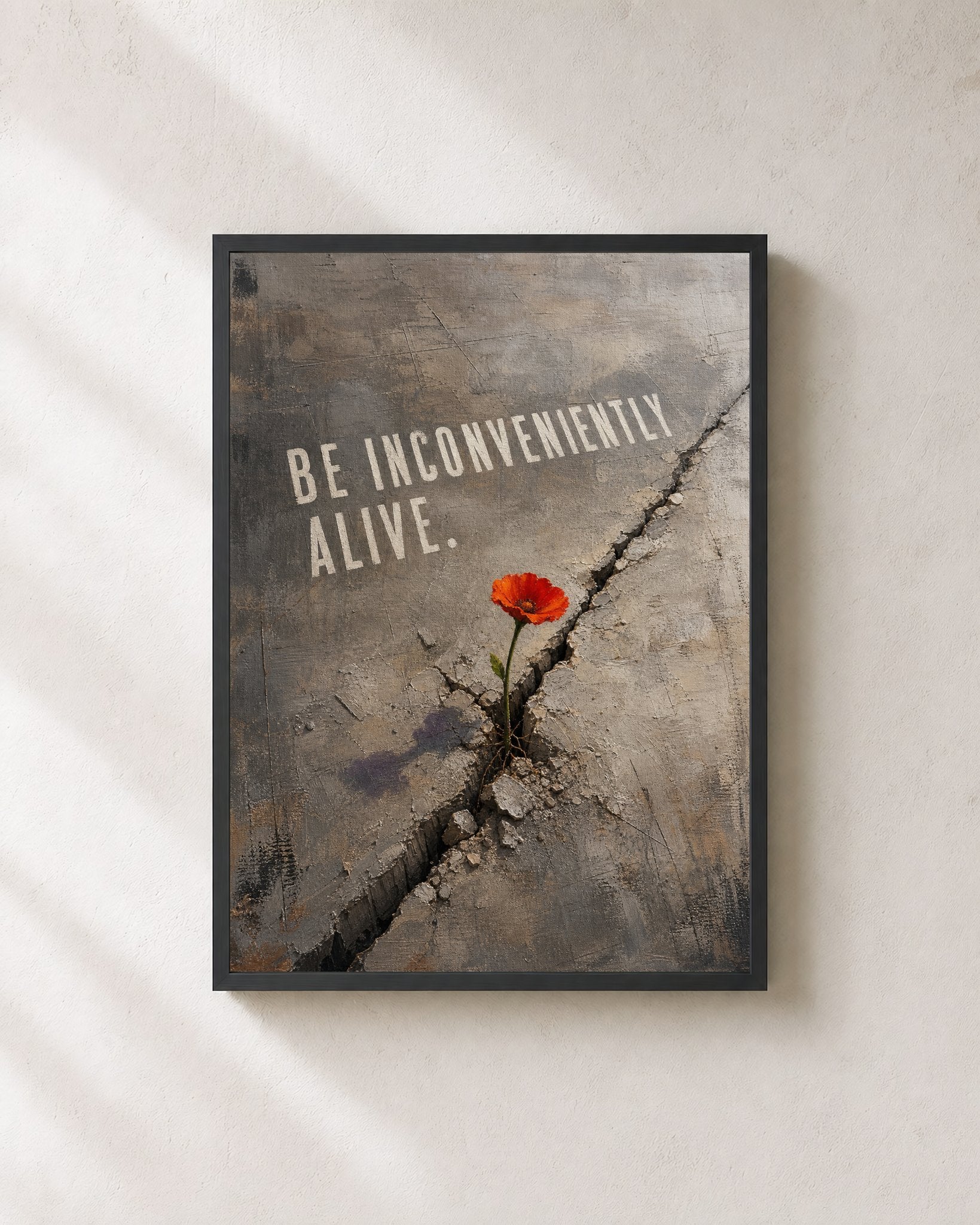 Tiny Rebellion - Motivational Flower Art Print - Wall Art Print