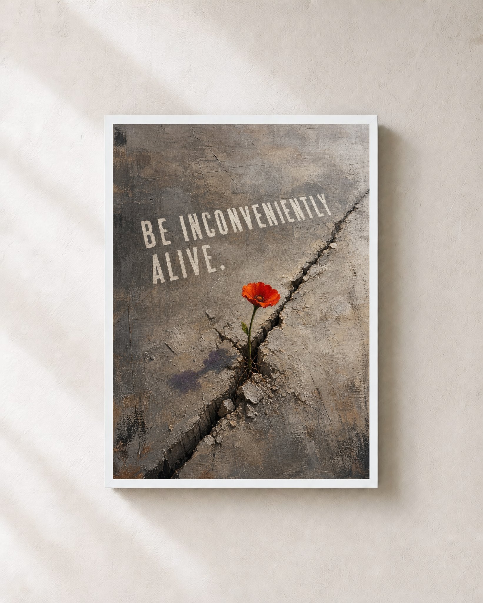 Tiny Rebellion - Motivational Flower Art Print - Wall Art Print