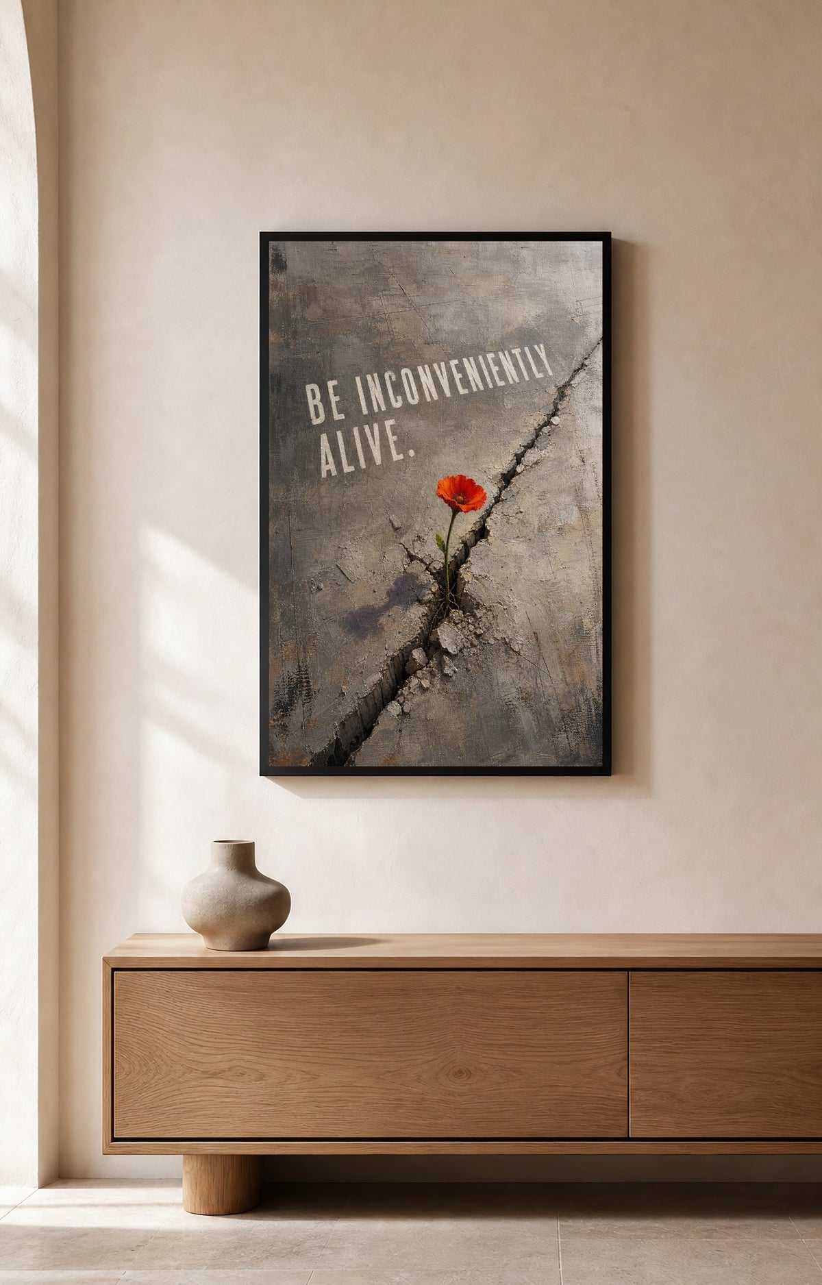 Tiny Rebellion - Motivational Flower Art Print - Wall Art Print