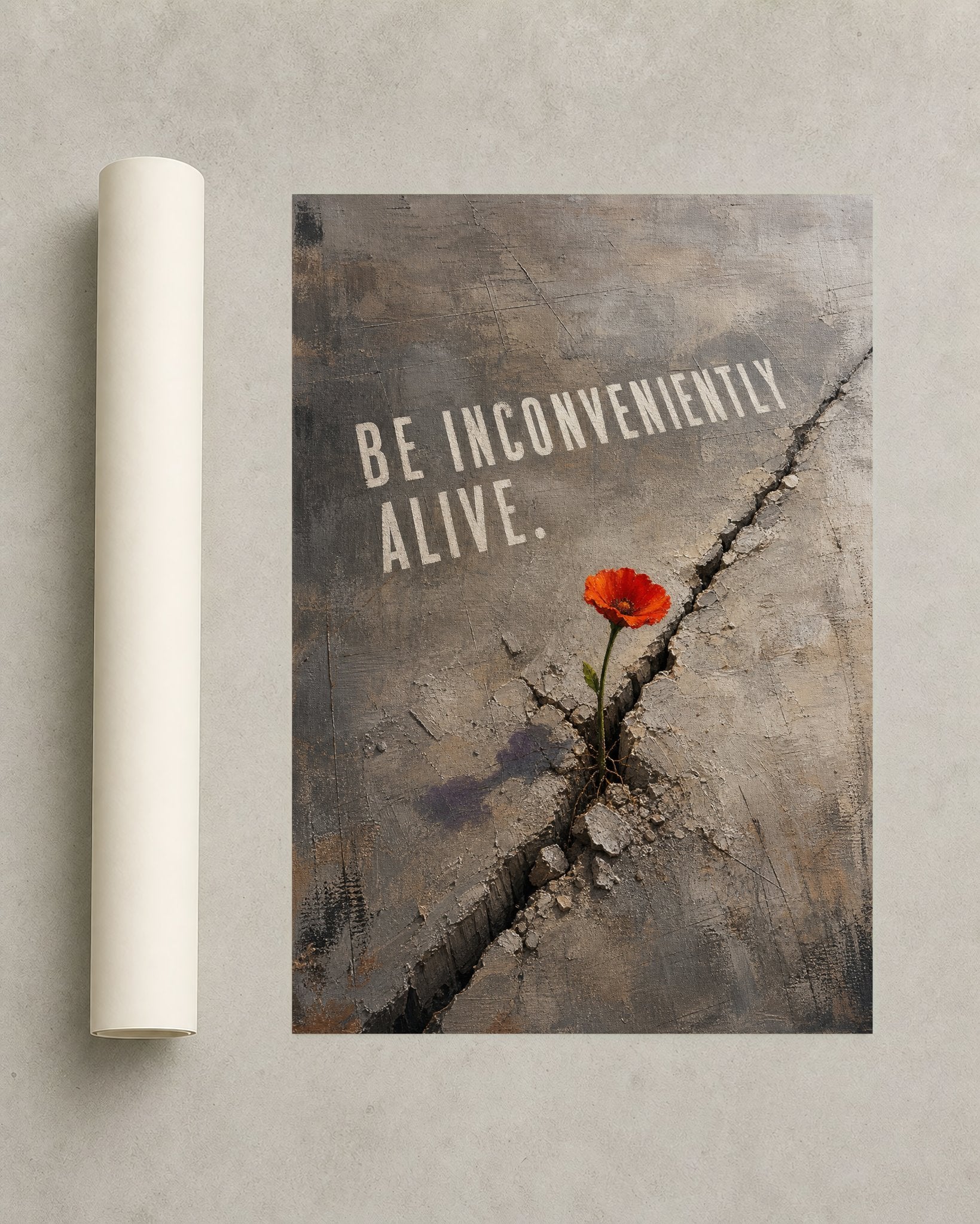 Tiny Rebellion - Motivational Flower Art Print - Wall Art Print