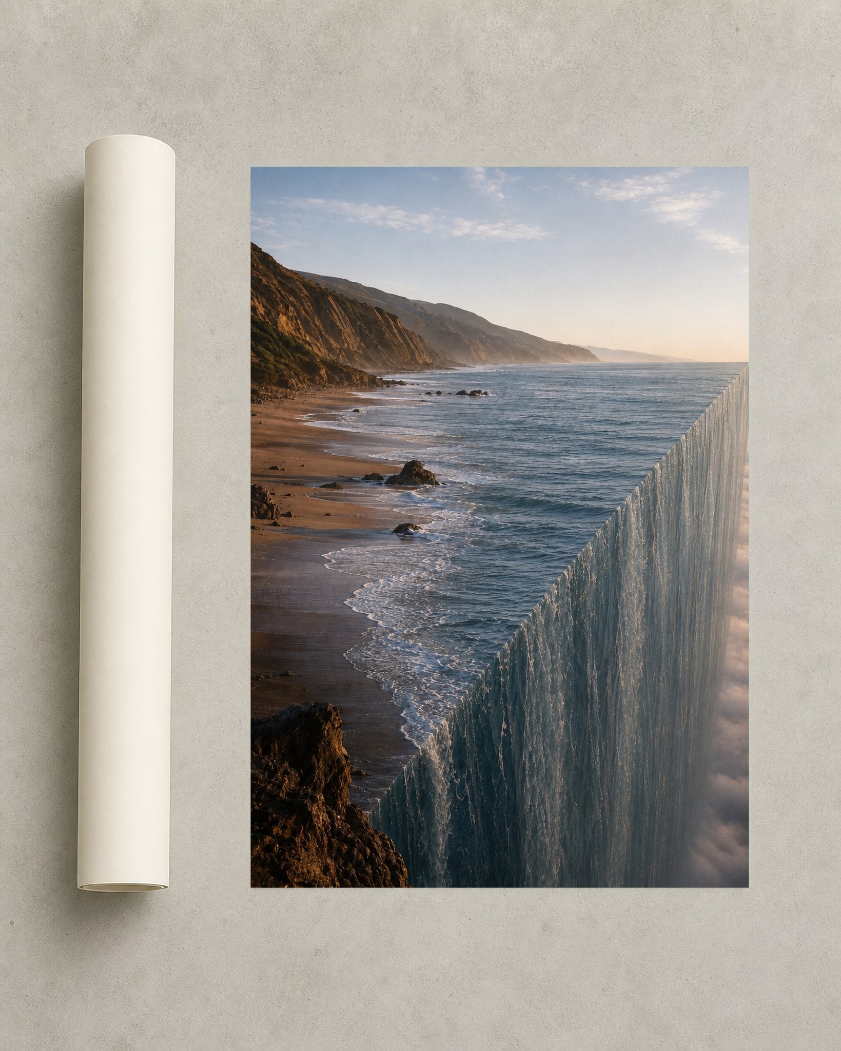 Ocean Falls Away - Wall Art Print