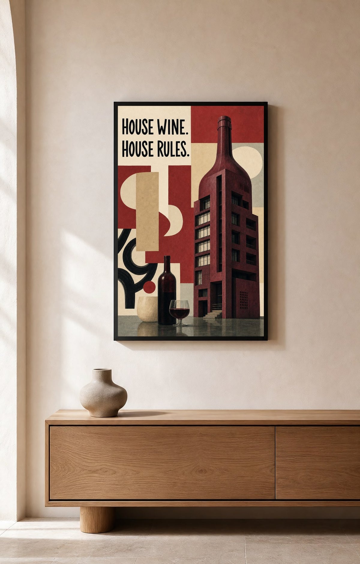 House Wine. House Rules. - Wall Art Print