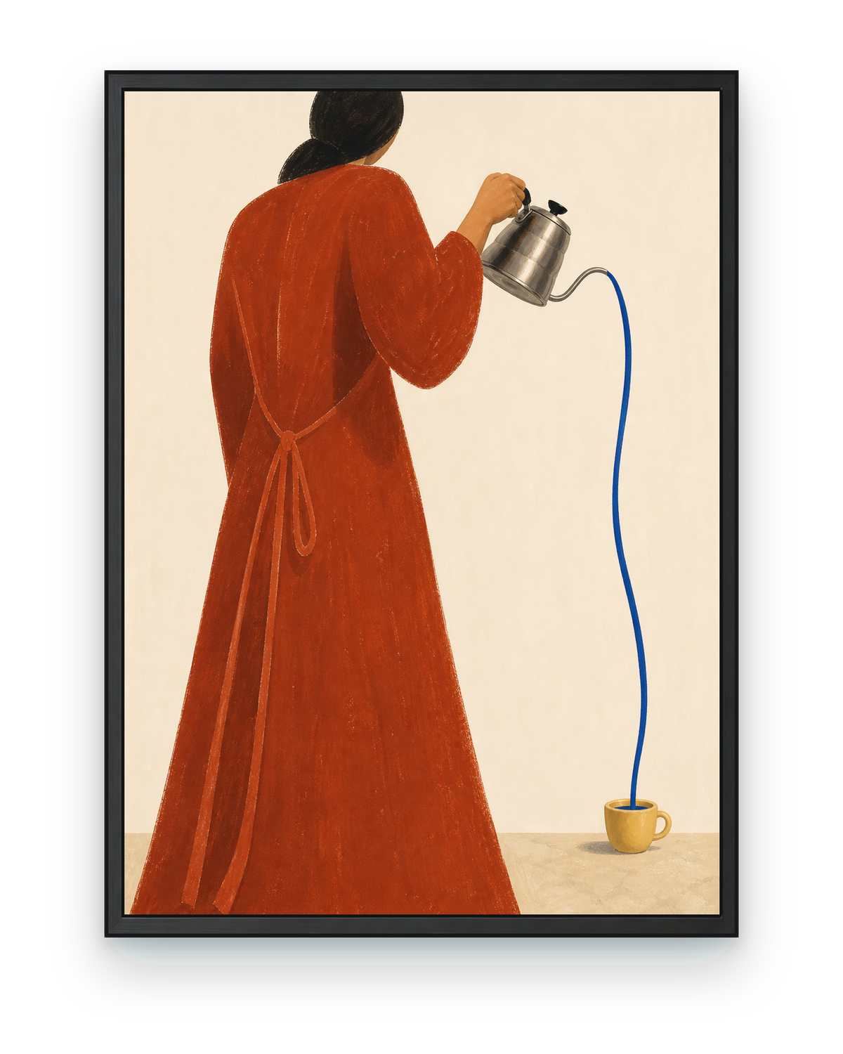 Midnight Pour - black frame on transparent background