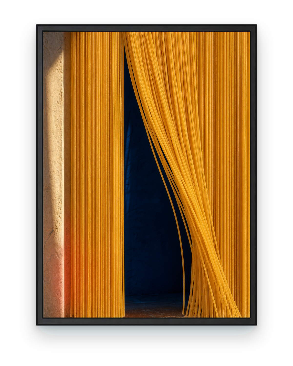 Pasta Curtain - black frame on transparent background