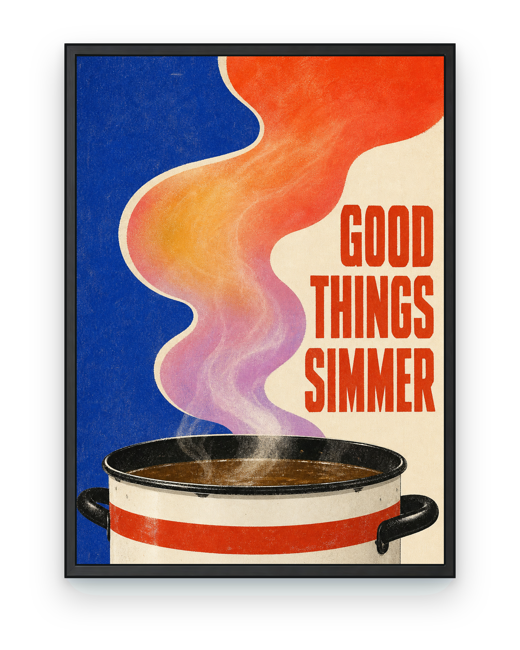 Good Things Simmer - black frame on transparent background