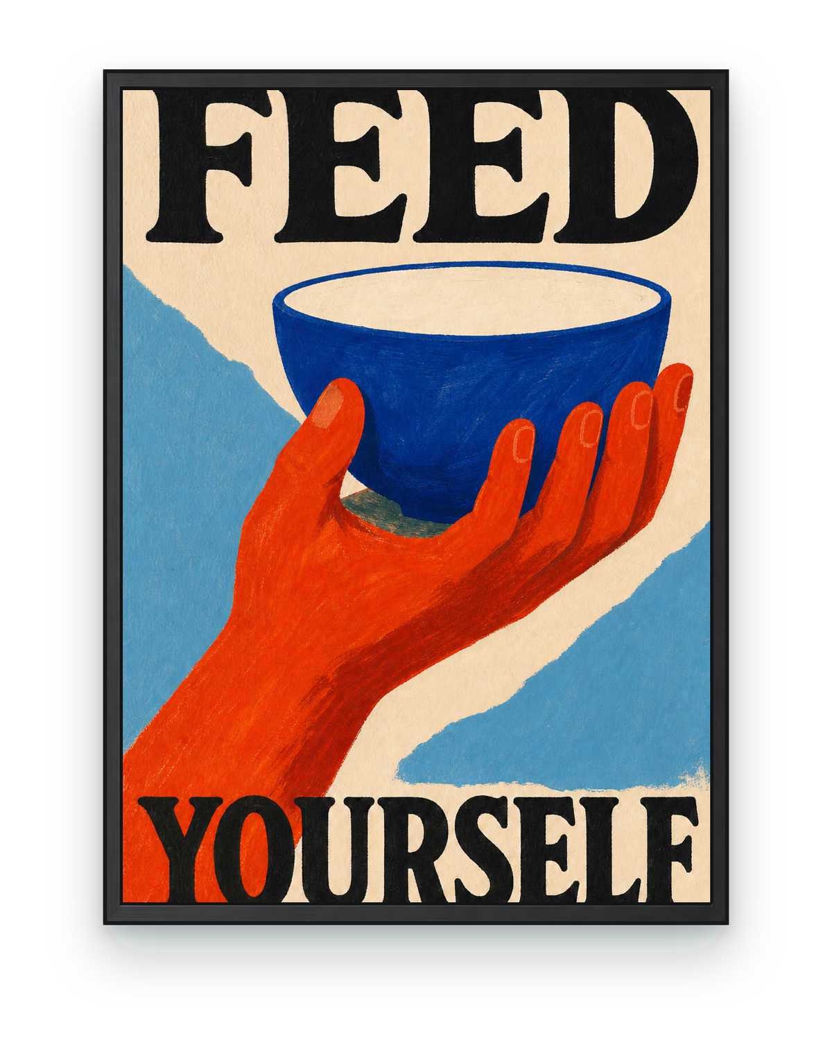 Feed Yourself - black frame on transparent background