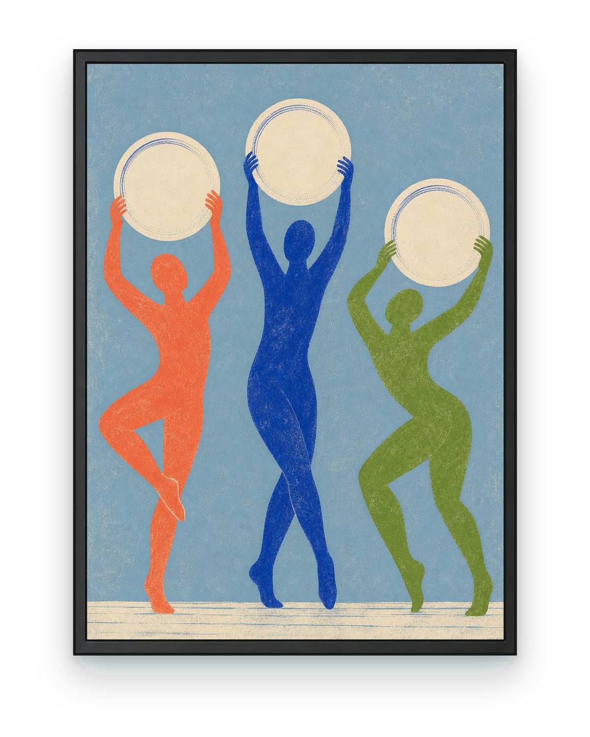 Dish-Drying Ballet - black frame on transparent background