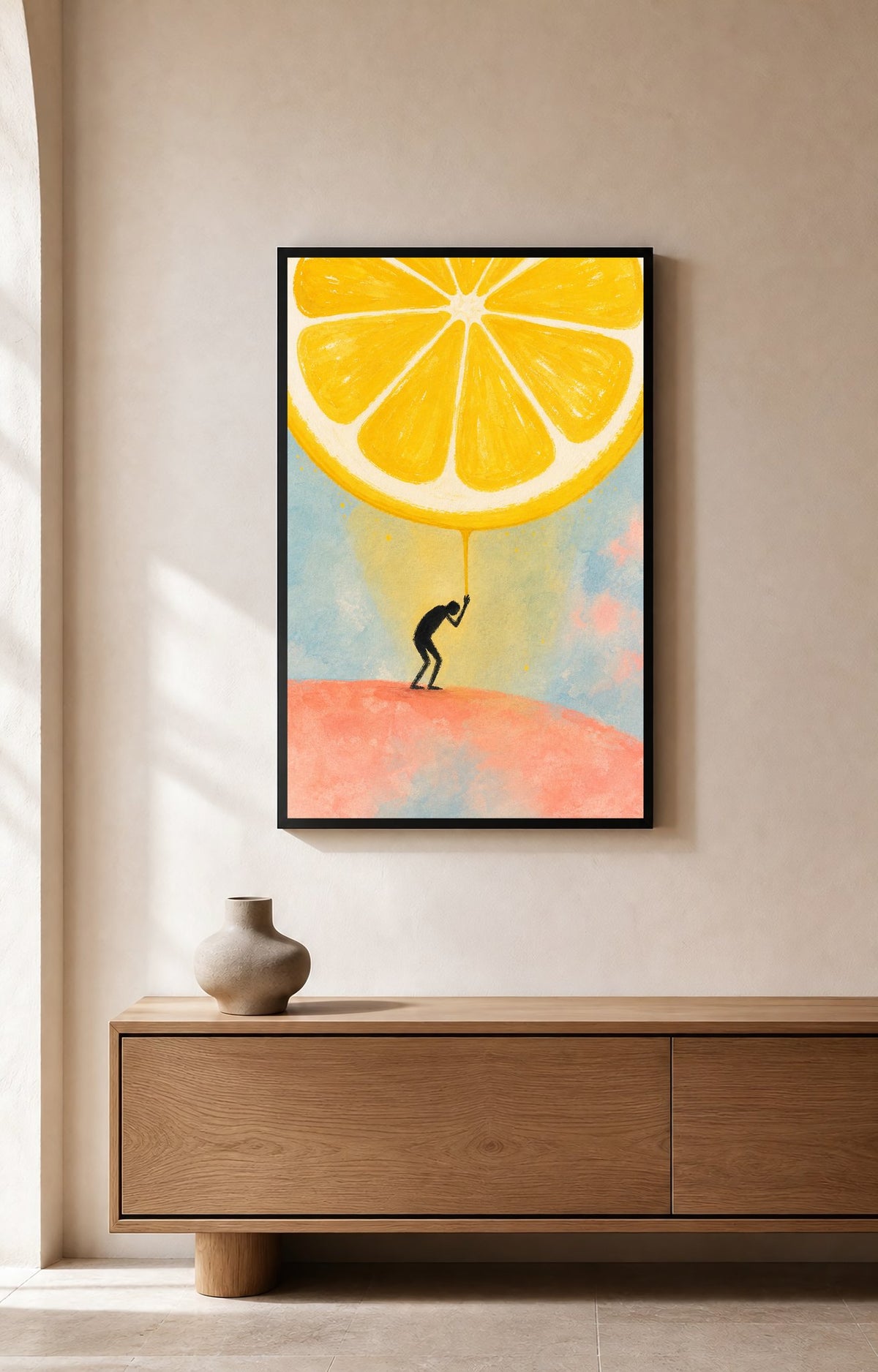 Lemon Umbrella - Wall Art Print
