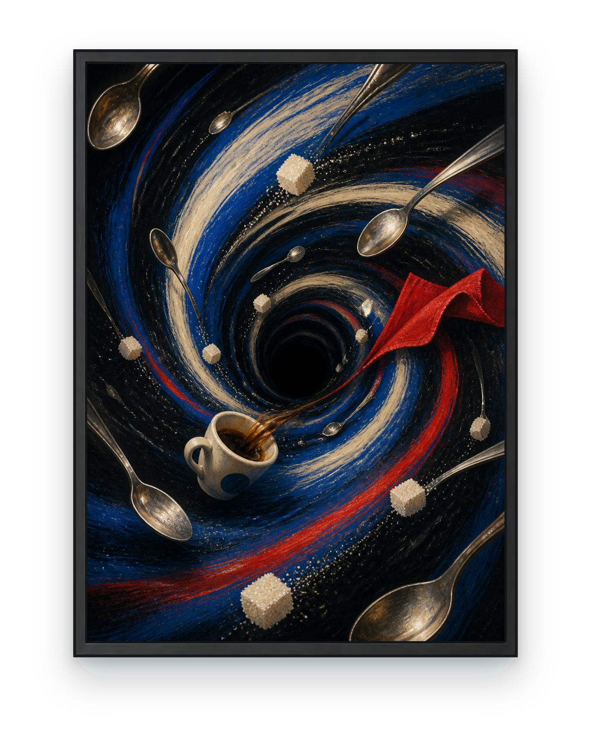 Espresso Black Hole - black frame on transparent background