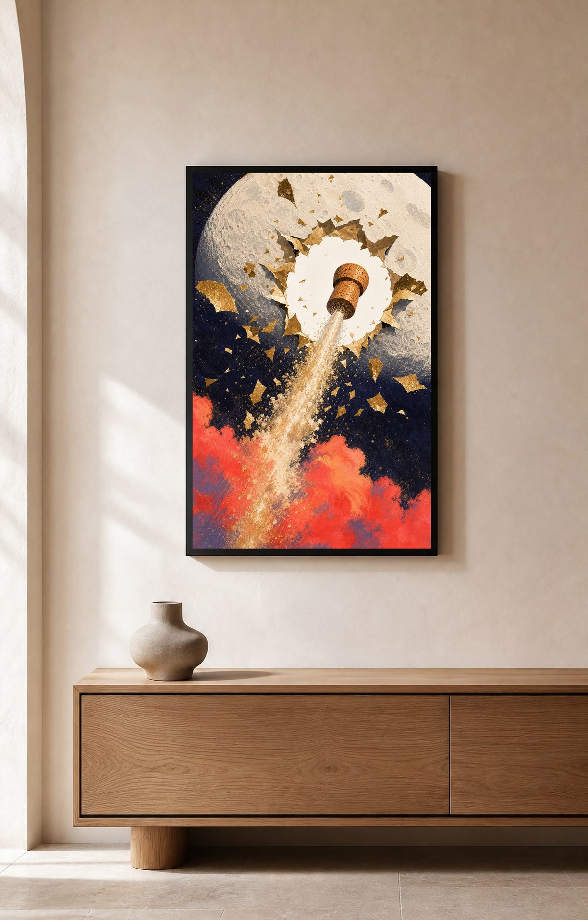 Cork Through the Moon - Wall Art Print
