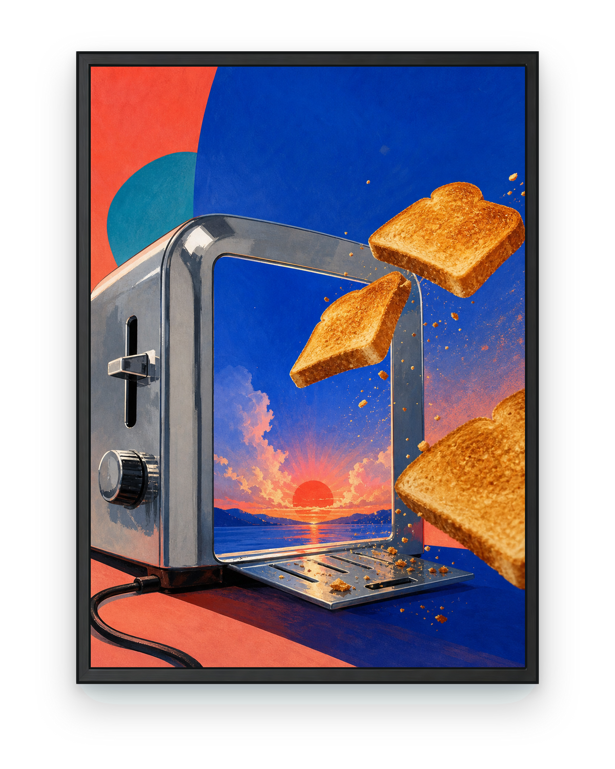 Toaster Portal - black frame on transparent background