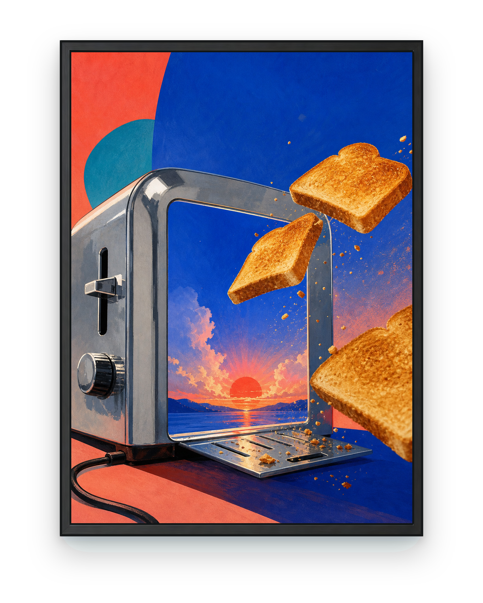 Toaster Portal - black frame on transparent background