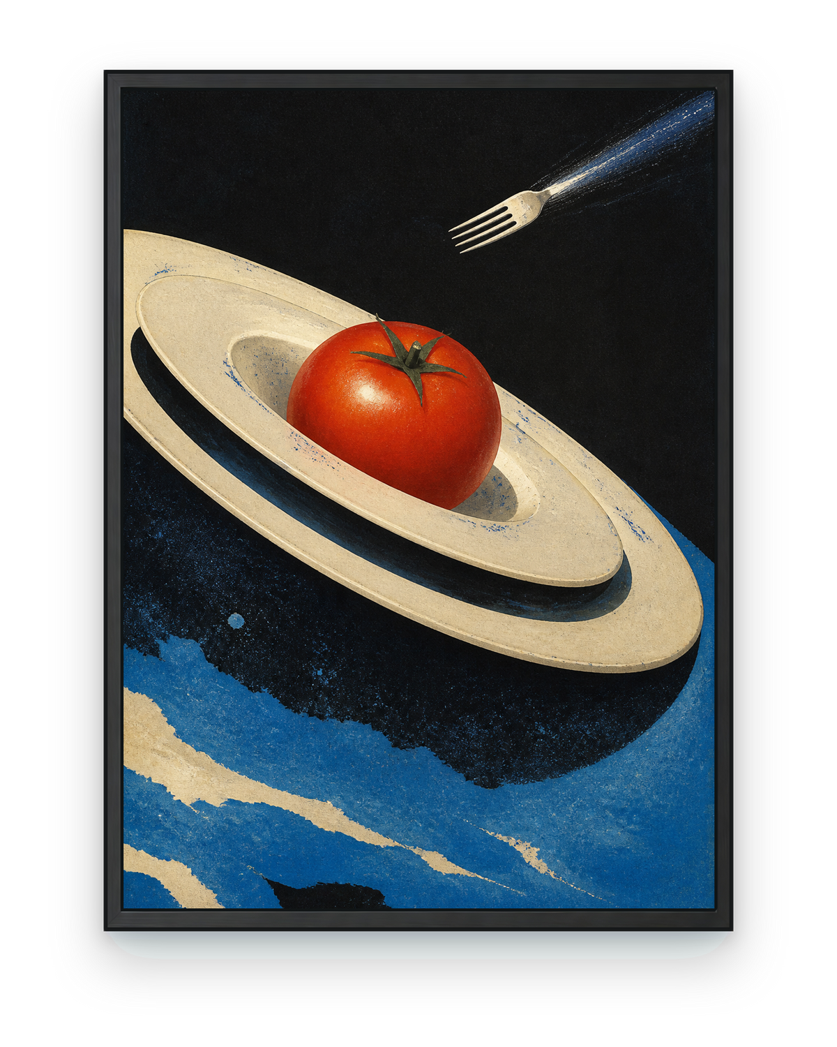 Plate Planet - black frame on transparent background