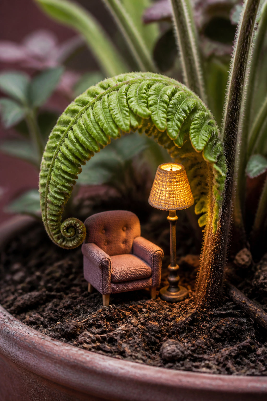 Fernlight Reading Nook Botanical Wall Art Print