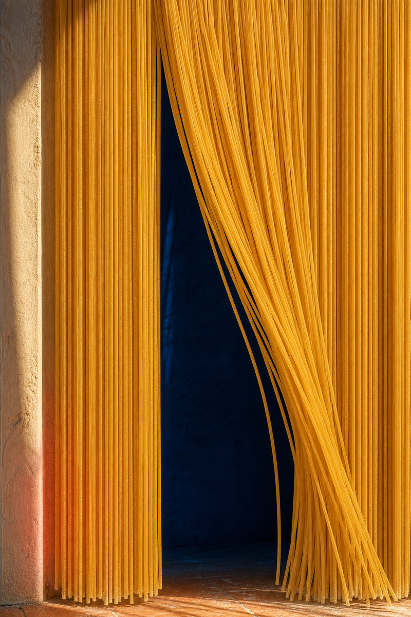 Pasta Curtain Wall Art Print