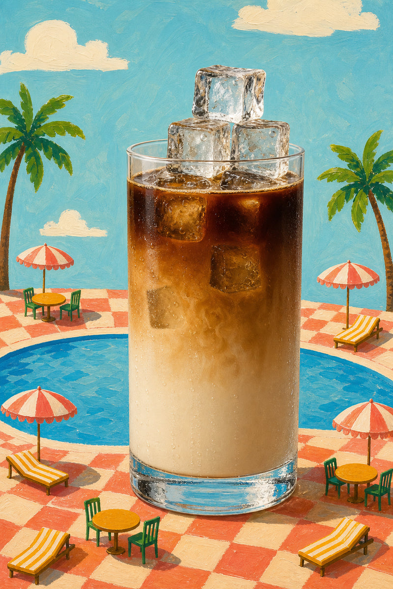 Poolside Cold Brew Coffee Wall Art Print