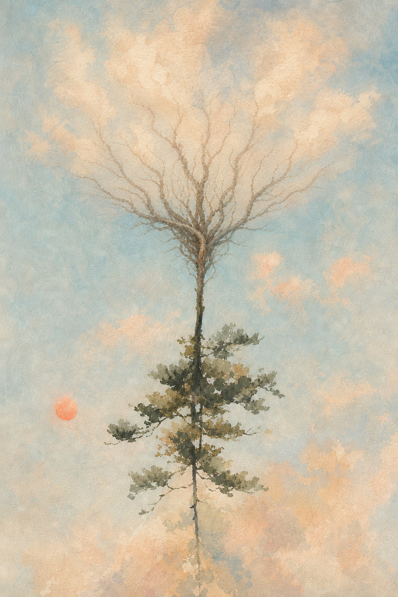 Rooted Sky Surreal Nature Wall Art Print