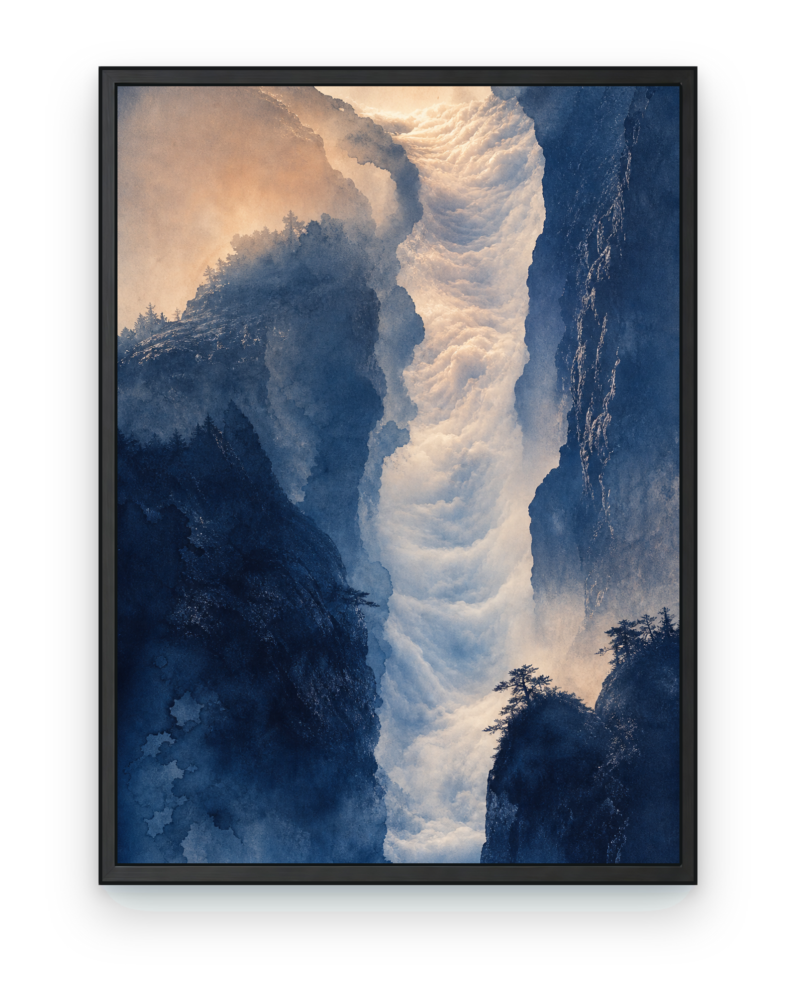 Cloud River, a text-free surreal impossible-landscape art print from the Impossible Earth collection.