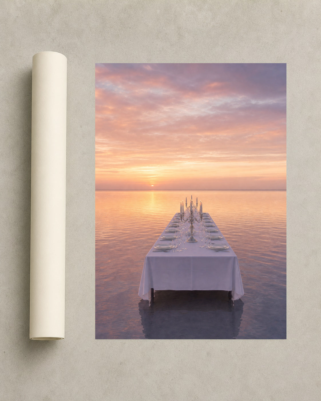Reservation for the Tide — Framed Surreal Art Print — photo web-roll-portrait