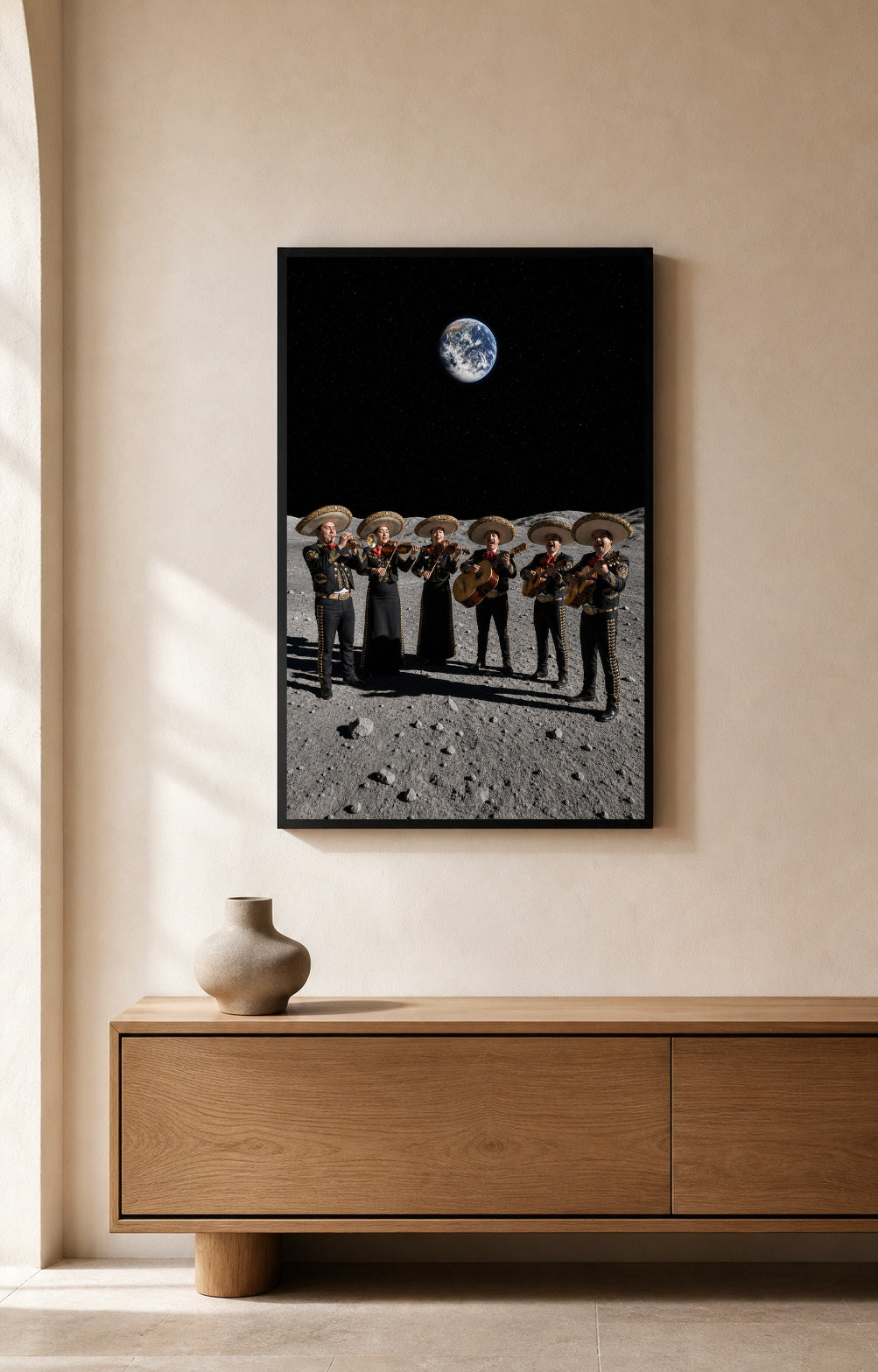 Mariachi Moon — Framed Surreal Art Print — photo web-hero-portrait