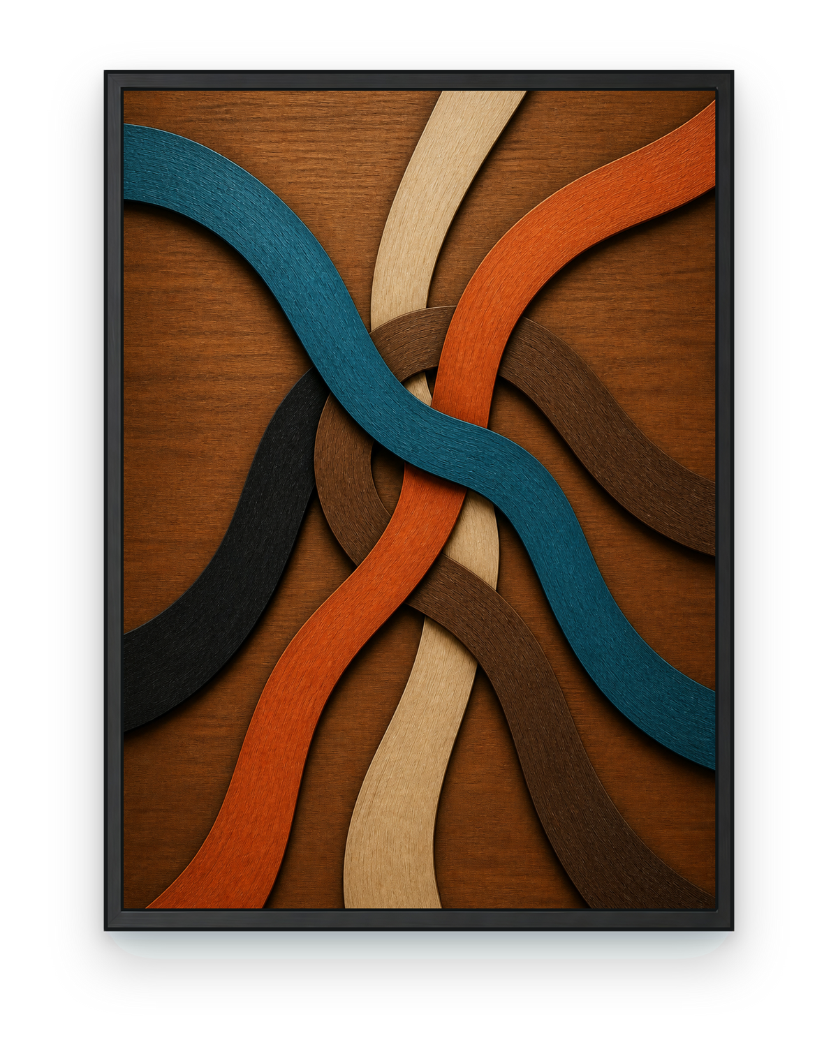 Interchange Marquetry - black frame on transparent background