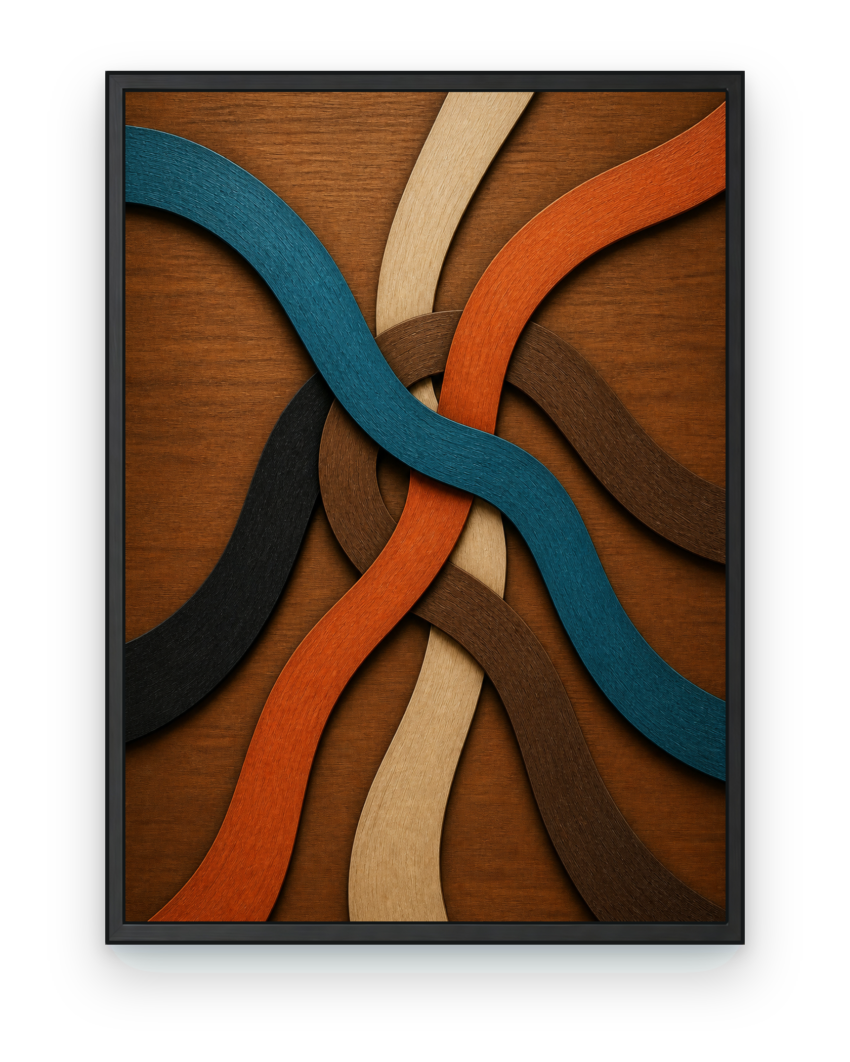 Interchange Marquetry - black frame on transparent background