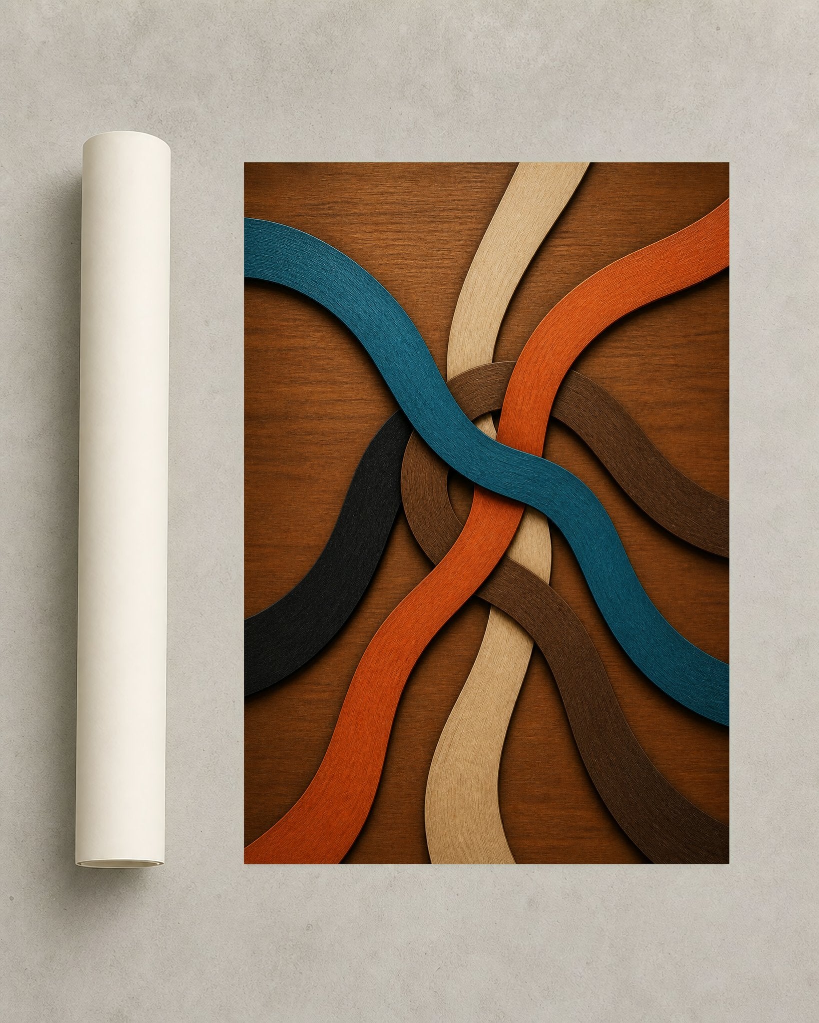 Interchange Marquetry - Wall Art Print