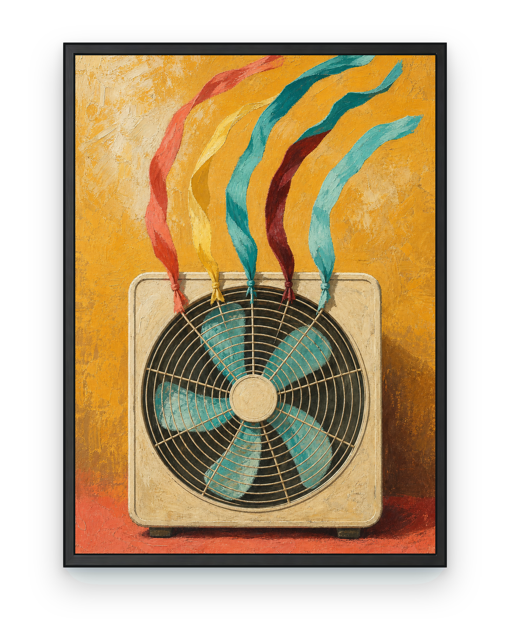 Box Fan Ballet - black frame on transparent background