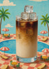 Poolside Cold Brew Living Art animation inside the artwork aperture.