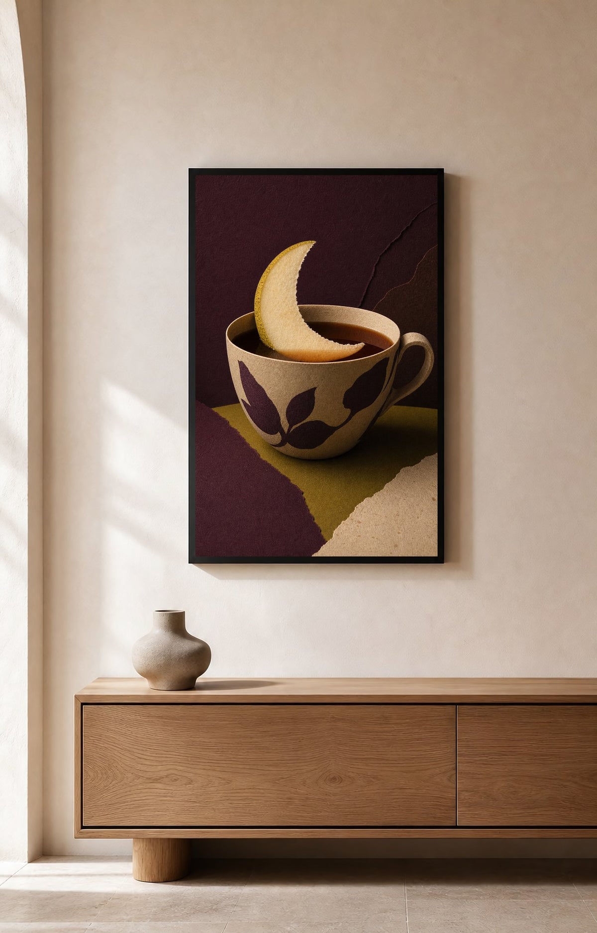 Pear Moon Teacup - Wall Art Print