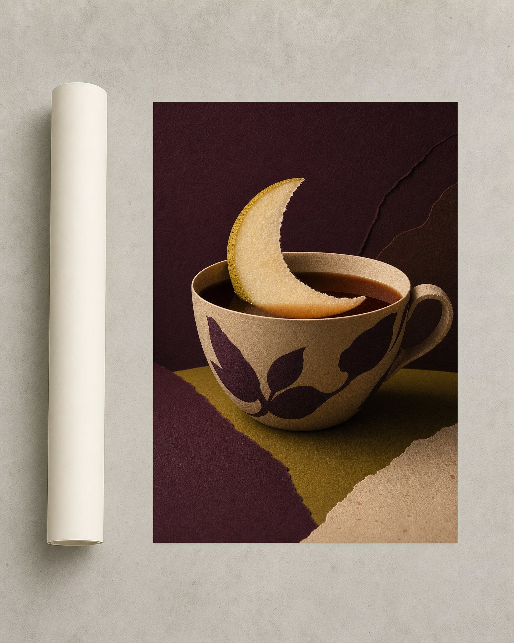 Pear Moon Teacup - Wall Art Print